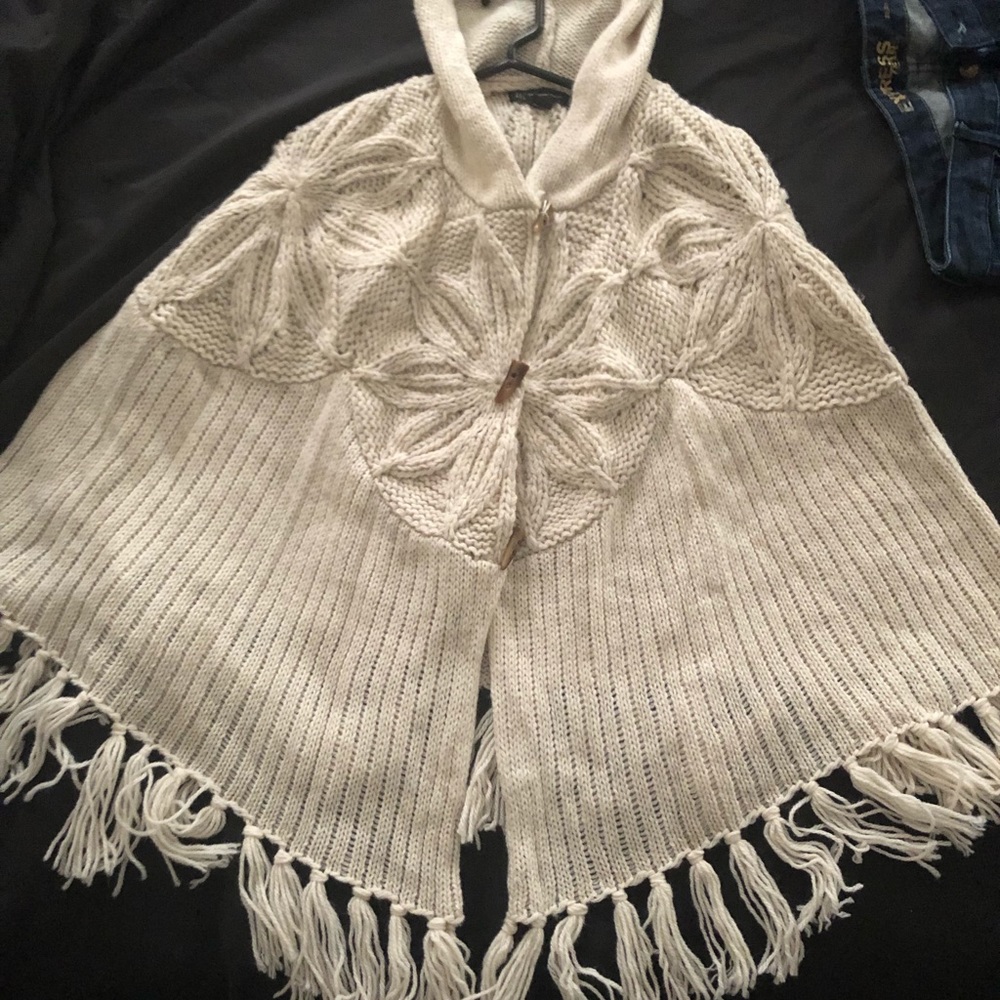 Wool Poncho Sweater